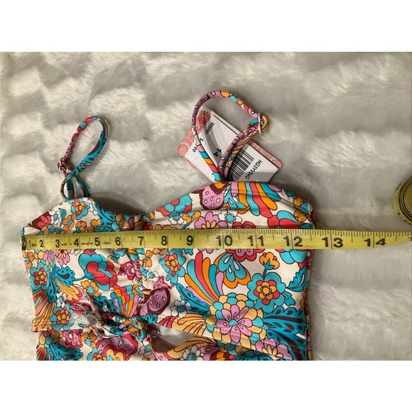 HOBIE Girls Cutout One-piece‎ Swimsuit Girl's sz 14 Multi NWT - Picture 7 of 11